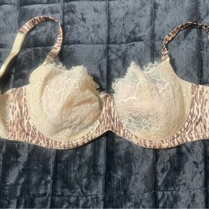 Lace Animal Print Bra